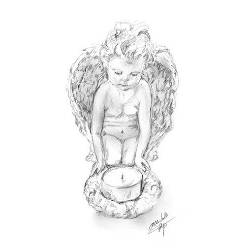 Angel pencil store drawing